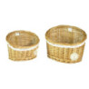 Cesta in vimini Lorraine con pizzo e fiore - Eleganza e ordine