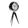 Orologio da tavolo metallo nero quadrante bianco 14x11x30 cm casa