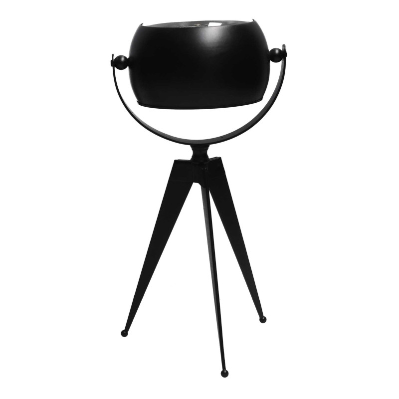 Orologio da tavolo metallo nero quadrante bianco 14x11x30 cm casa