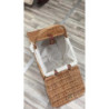 Cesta pic nic fascia bordeaux 50x34x18/28/44 cm elegante e pratica