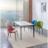Sedia Sammi crema struttura nero - Eleganza e comfort casa