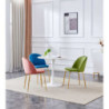 Sedia velluto Sammi crema struttura oro - Eleganza moderna