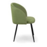 Poltrona velluto Ruby verde struttura nera 56,5x54xH46/81 cm