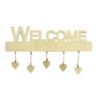 Decorazione Welcome con cuori pendenti 45x13 cm elegante casa