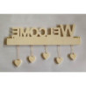 Decorazione Welcome con cuori pendenti 45x13 cm elegante casa
