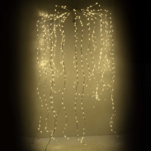 Zoom Luce cascata 648 led fissi+81 flash caldo al. fissa filo bianco 70xh220x6