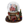 Palla di vetro LED Babbo Natale con musica Ø16,5x20 cm
