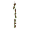 Festone plastica rosso 150 cm decorazione natalizia resistente