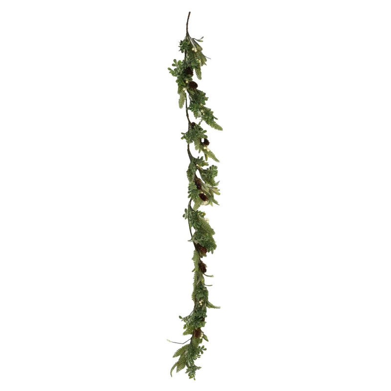 Festone plastica verde 150cm decorazione natalizia naturale e resistente