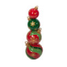 Sfera resina torre con LED verde e rosso Ø29,5xH9 cm luminosa