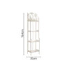 Scaffale metallo Aprilia bianco brush 4 ripiani 35x31x164 cm