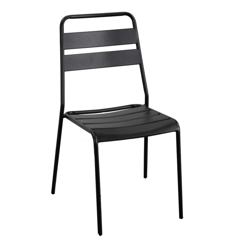Sedia metallo Rovigo antracite cm 50x54h42/87 resistente esterno
