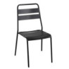 Sedia metallo Rovigo antracite cm 50x54h42/87 resistente esterno
