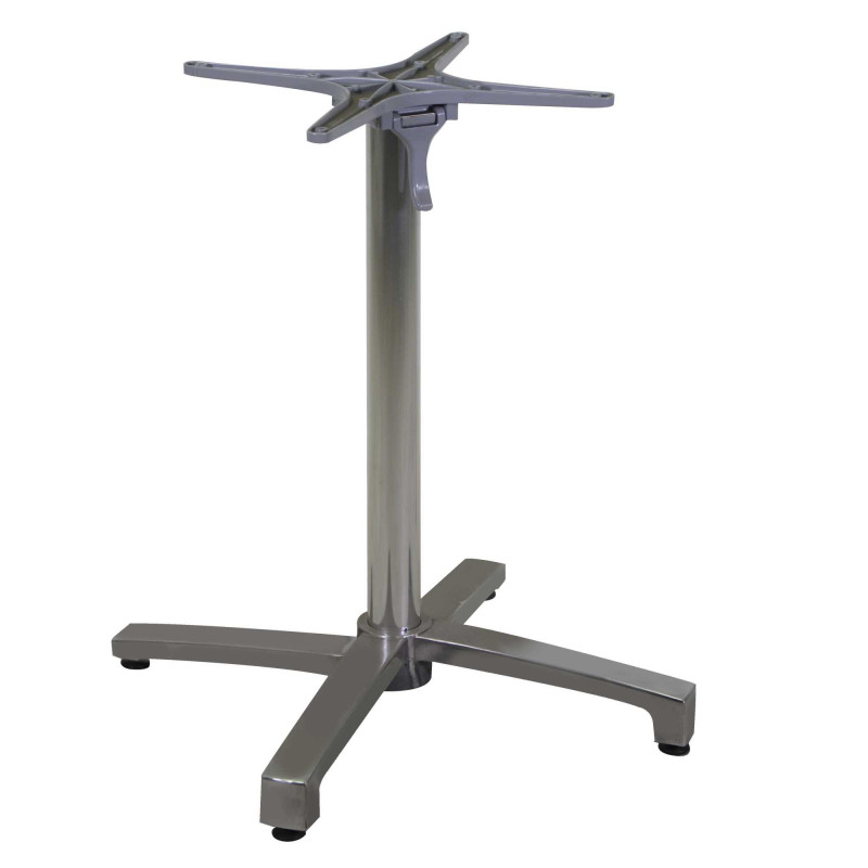 Base tavolo alluminio grigio ribaltabile 52x52xH72 cm pratica