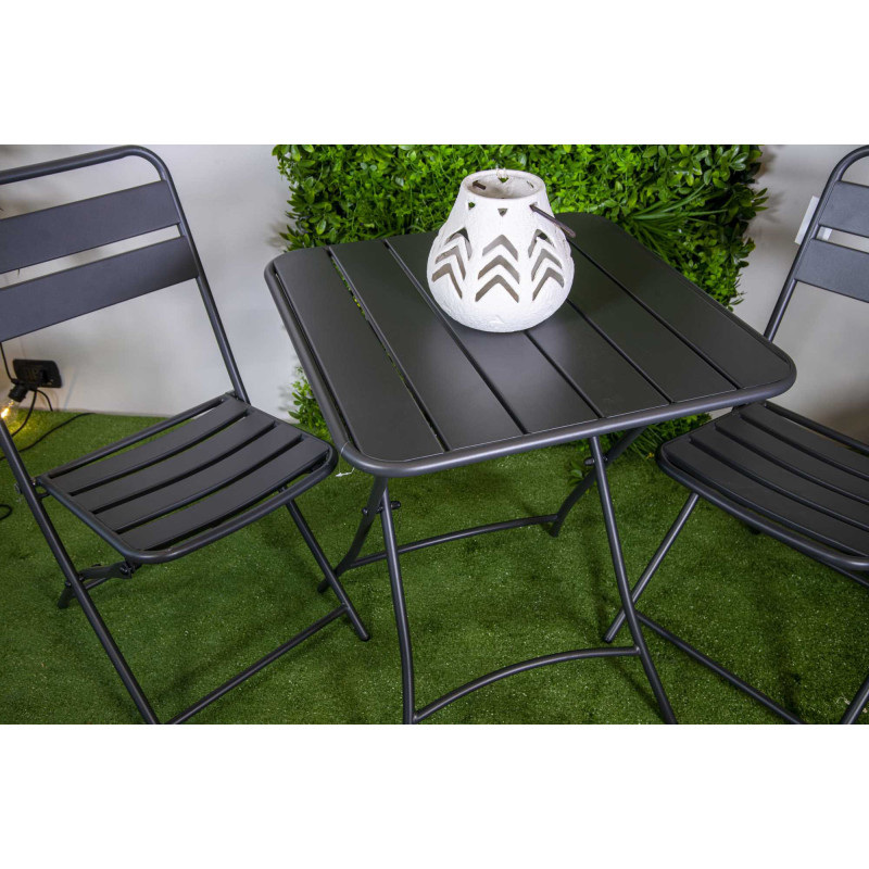 Sedia metallo Rovigo pieghevole antracite 44x53x86 cm robusta
