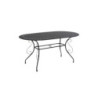 Tavolo metallo New Old antracite chiaro ovale 160x90xH72 cm