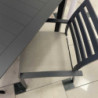 Poltrona alluminio Boston antracite cuscino grigio 58x57x88 cm