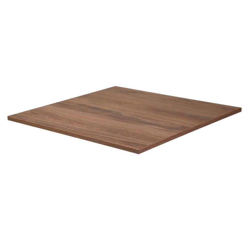 Top tavolo nobilitato rovere naturale quadro 69x69x1,8 cm resistente