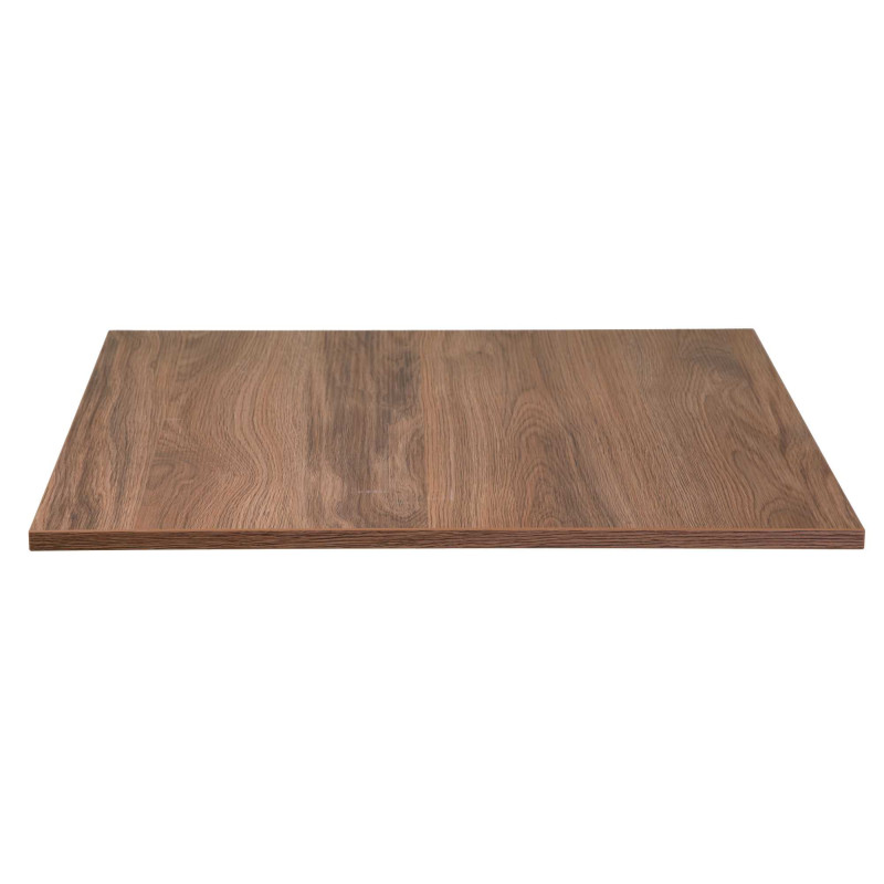 Top tavolo nobilitato rovere naturale quadro 80x18x80 cm moderno