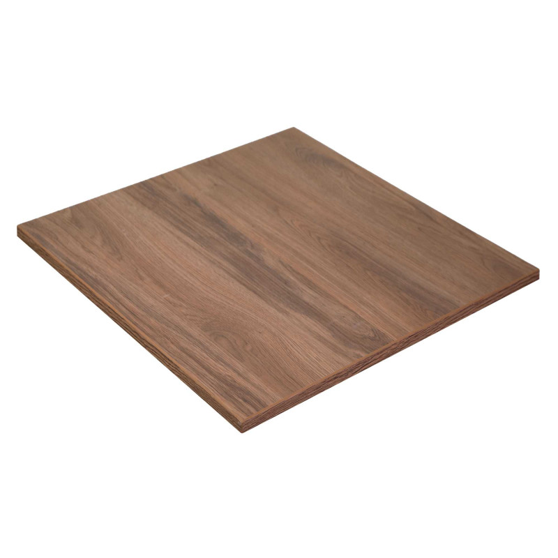 Top tavolo nobilitato rovere naturale quadro 80x18x80 cm moderno