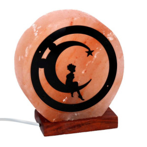 Zoom Lampada sale base legno luna con attacco cm18x6,5h21