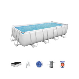 Zoom Piscina Power Steel Rettangolare Cm. 488x244x122