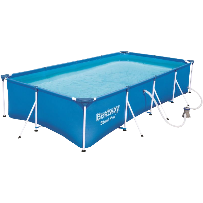 Piscina con telaio e pompa 400x211x81 cm resistente