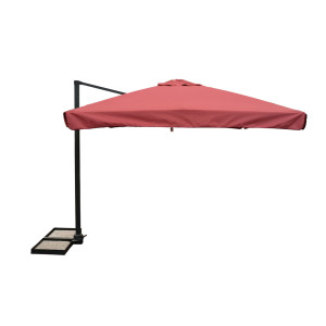 Zoom Ombrellone Roma 3X4 Maniglione Palo Laterale Antracite Con Mezza Base - Made In Italy Moia