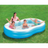 Piscina Family a otto 262x157x46cm 2 anelli gonfiabile resistente