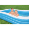 Piscina gonfiabile 305x183x56cm rettangolare famiglia resistente