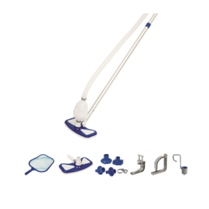 Kit pulizia piscina Deluxe 279 cm con spazzola, retino e skimmer
