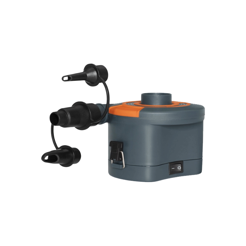 Pompa di gonfiaggio elettrica a batteria 3 adattatori per piscina