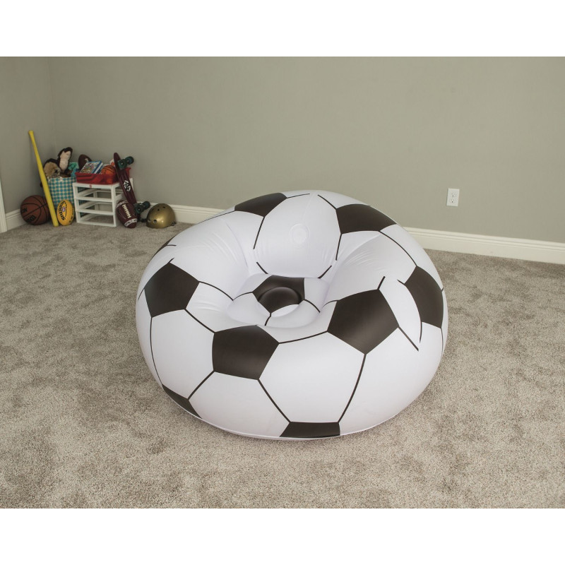 Poltrona gonfiabile pallone calcio 114x112x66 cm per piscina e giardino