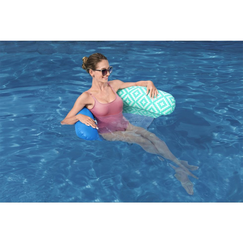 Materassino luxury con rete 145x87 cm gonfiabile piscina relax