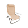 Spiaggina Lexi Beige Alluminio 5 Posizioni con Texilene