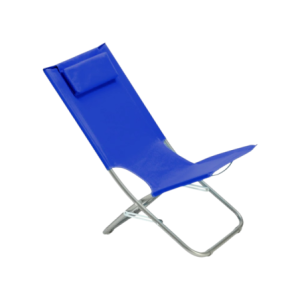 Spiaggina Like in metallo e textilene blu lettino pieghevole