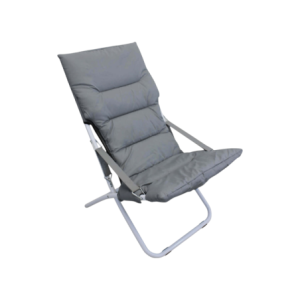 Zoom Set di 5 Spiaggine Sunny 4 Posizioni Con Cuscino Removibile Colori Grigio