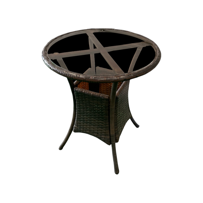 Tavolino Lory Moka Tondo 60x73cm - Design Pratico da Esterno