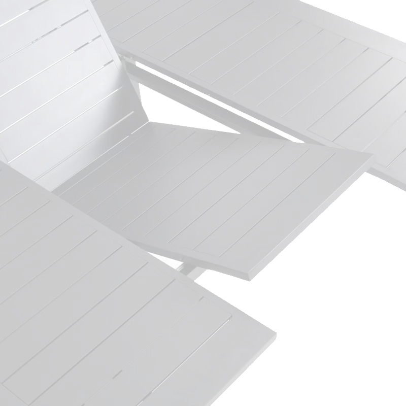 Tavolo Butterfly Allungabile 100-145cm Alluminio Bianco