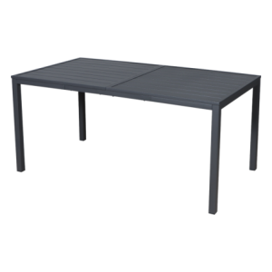 Tavolo Paraga in metallo 200x100 cm grigio antracite giardino
