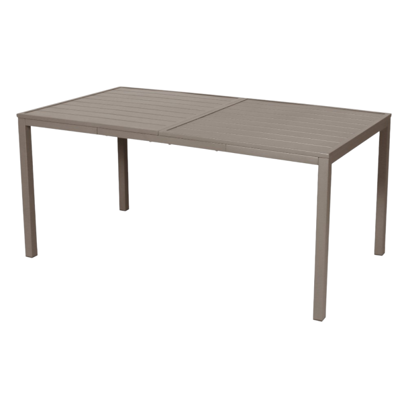 Tavolo Paraga in metallo 200x100 cm tortora da giardino robusto