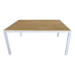 Zoom Tavolo Teak Cm.210 In alluminio Colori Bianco+ Legno