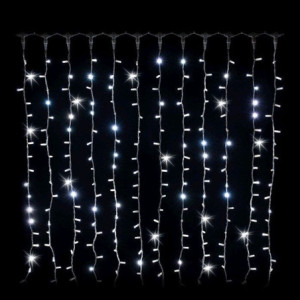 Tenda 440 LED 125x500cm Cavo Gomma Orizzontale Natale IP44
