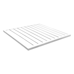 Zoom Top Tavolo Stretch Cm.70*70 In alluminio Colori Bianco