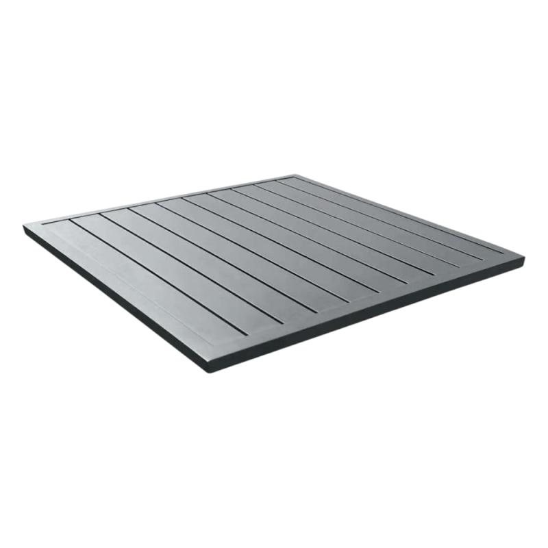 Top Tavolo Stretch 70x70cm Alluminio Grigio - Design e Resistenza