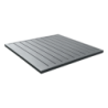 Top Tavolo Stretch 80x80cm Alluminio Grigio - Design e Resistenza