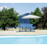 Ombrellone Roma 3x4 palo laterale antracite Made in Italy Moia