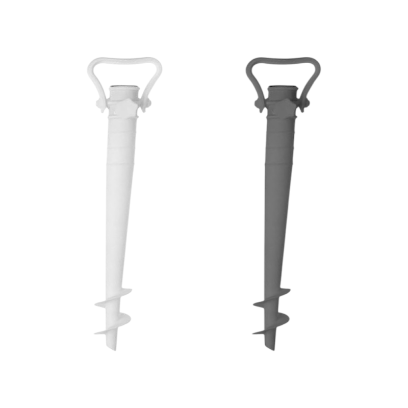 Trivella in Plastica per Ombrellone Bianco/Silver - Pratica e Resistente