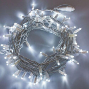 Luci Natalizie 120 LED Bianco Caldo Flash Senza Cavo