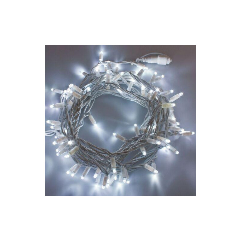 Luci Natalizie 120 LED Bianco Caldo Flash Senza Cavo